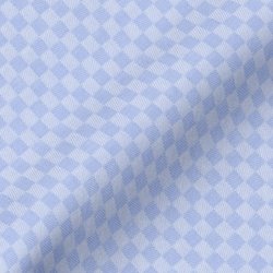 国産生地 [国産] ブロックドビー-ブルー  #12901 オーダーシャツ生地