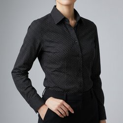 [アルビニ] ドットプリント・ブラック #5067_写真5