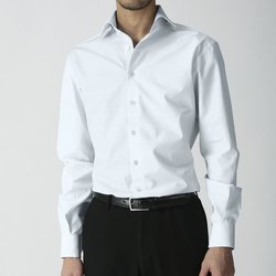 [グランディ＆ルビネッリ] 綿65％麻35％ハケメシャンブレー-サックスブルー #7009_写真4