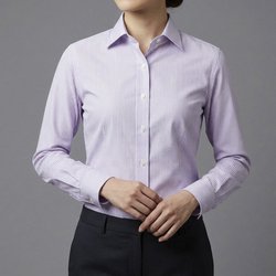 画像5[グランディ＆ルビネッリ] 綿65％麻35％サウザンドストライプ-パープル #8106