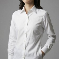 画像5[カンクリーニ canclini]  綿57％麻43％ピンオックス・ホワイト 品番8119