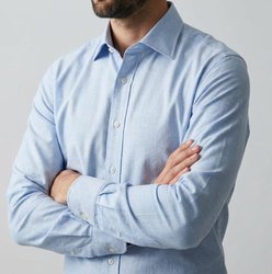 画像4 [カンクリーニ canclini]  綿57％麻43％ピンオックス・サックス 品番8120