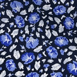 GETZNER | ゲッツナー [ゲッツナー] 花柄プリントネイビー×ホワイト- #8376 オーダーシャツ生地