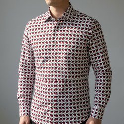 [ゲッツナー] プリント-ホワイト×ブラック #8389_4